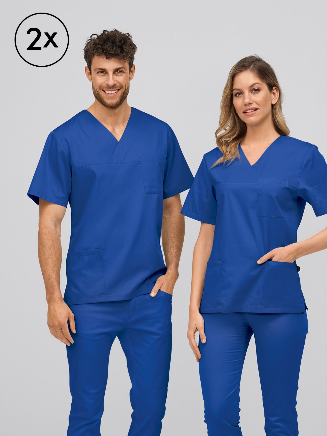 Tunique mixte de bloc opératoire PISA – lot de 2