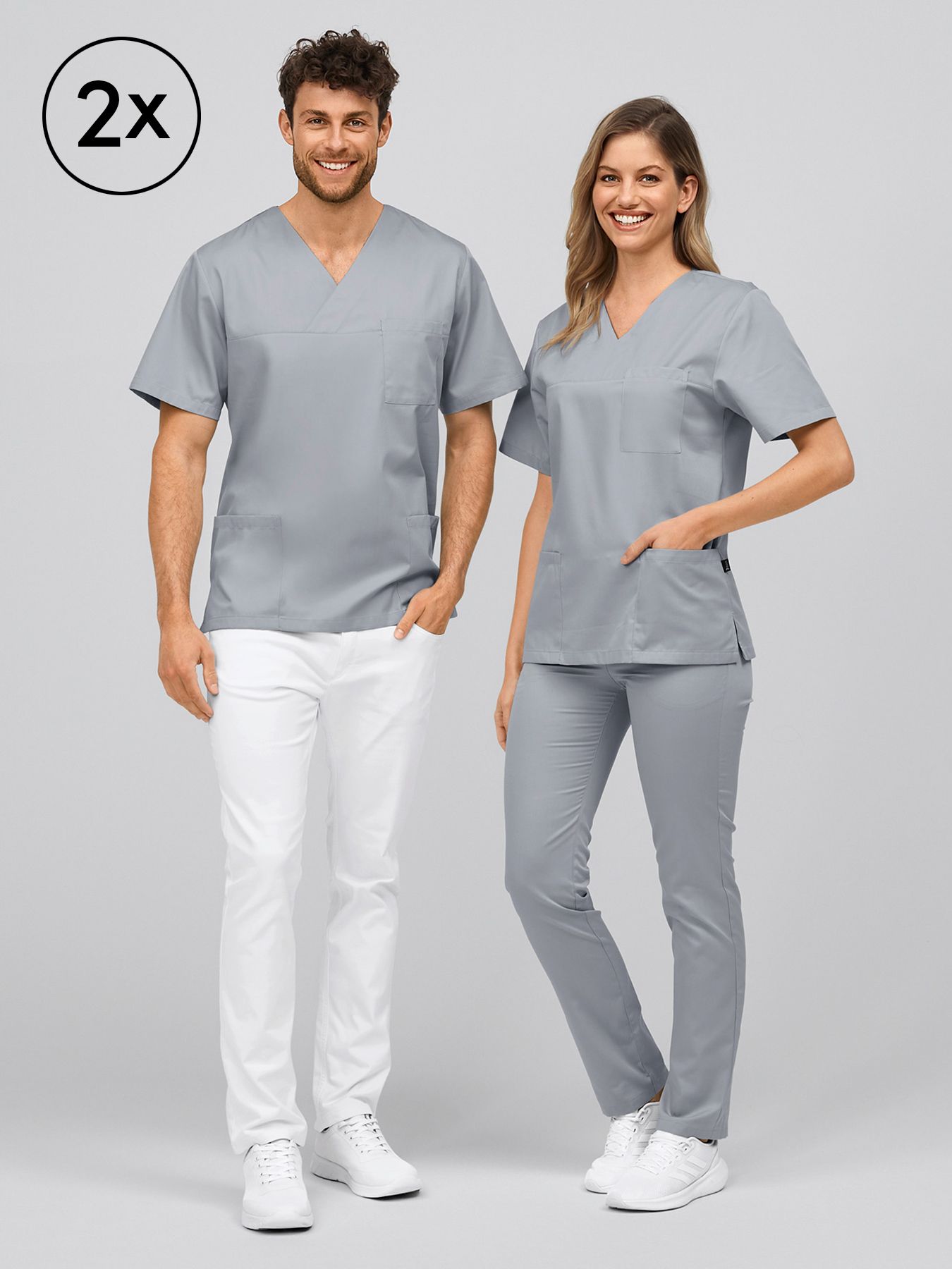 Tunique mixte de bloc opératoire PISA – lot de 2