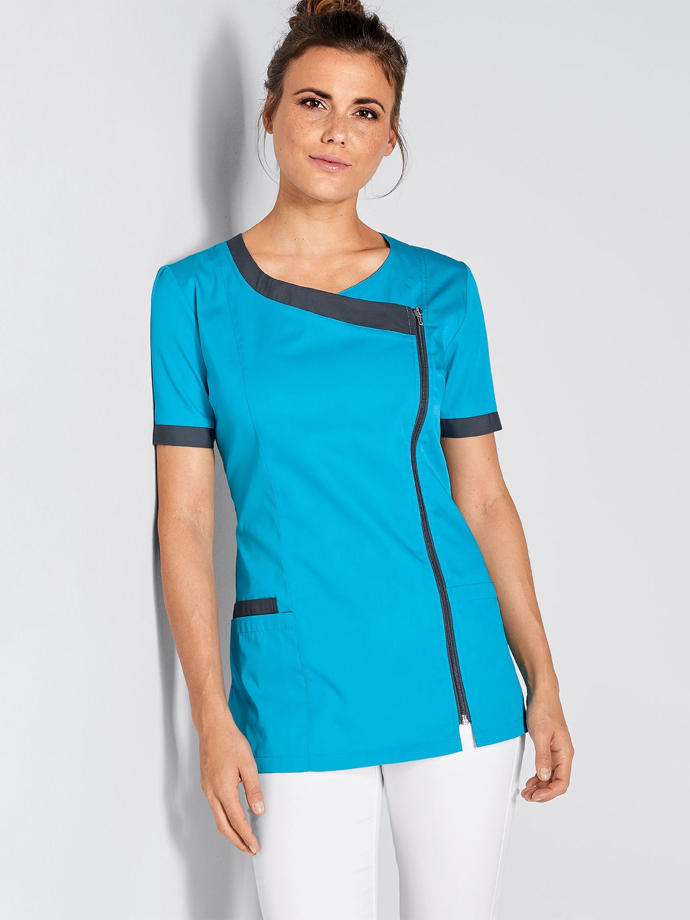 Blouse médicale avec fermeture éclair