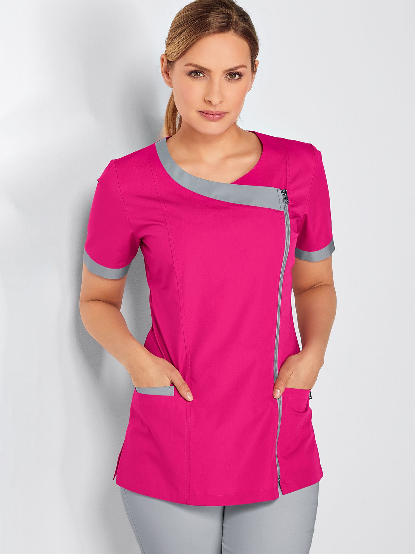 Blouse médicale avec fermeture éclair
