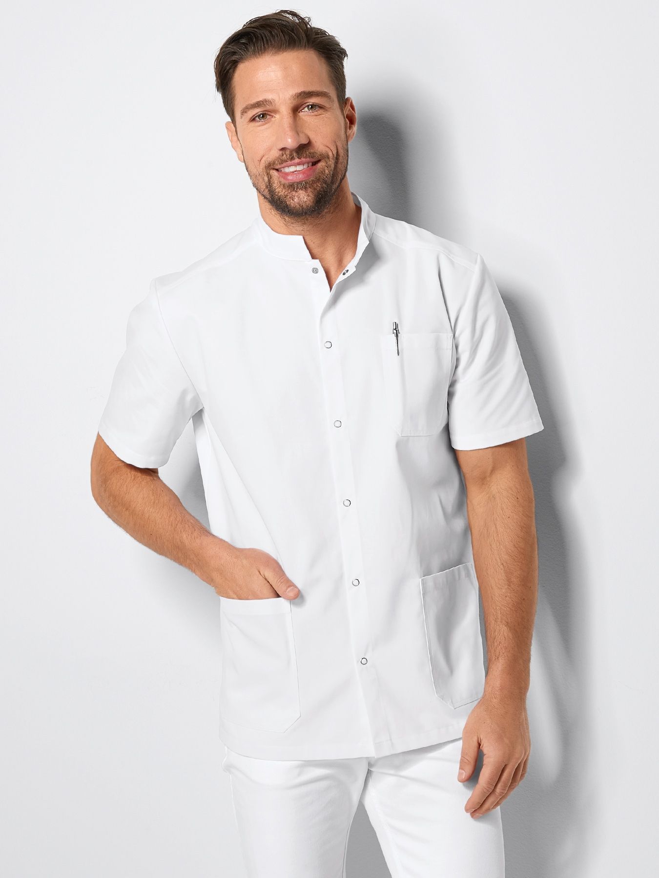 Blouse médicale avec boutonnière à pressions ARNES