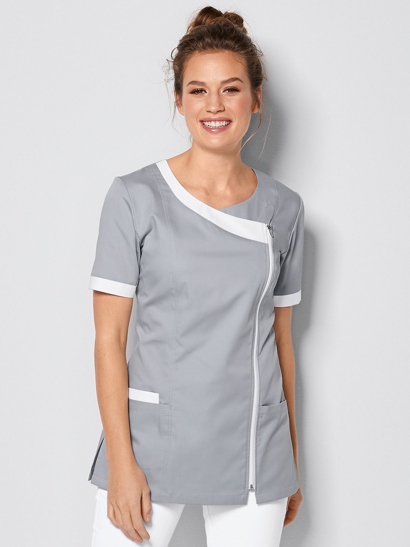 Blouse médicale avec fermeture éclair
