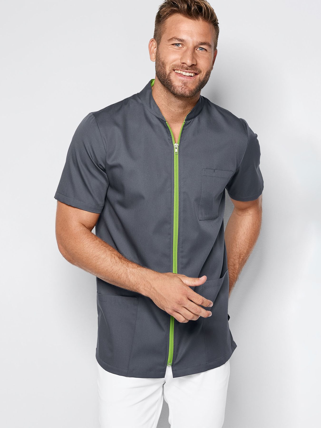 Blouse médicale LINARES avec fermeture éclair