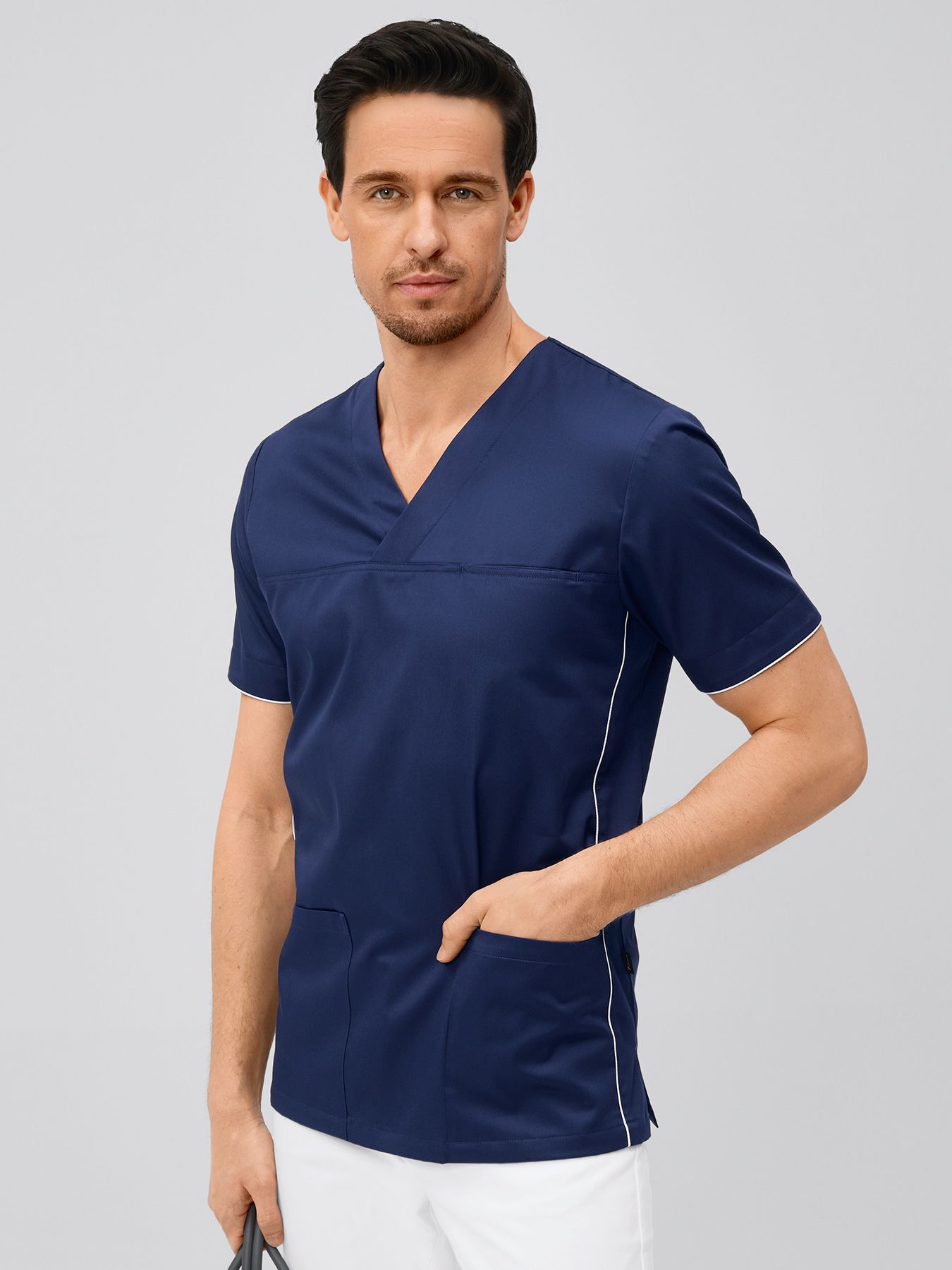 Tunique médicale LORIS mixte à encolure V 