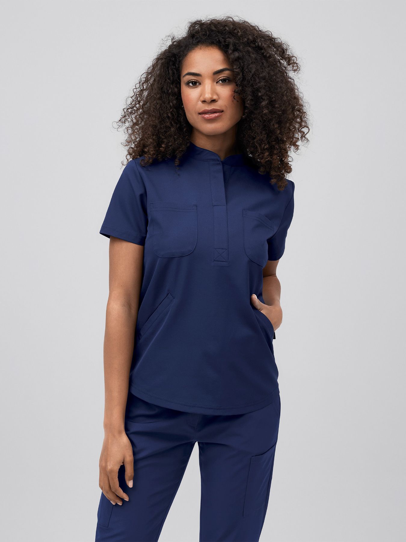 Tunique à col chemisier et extension active