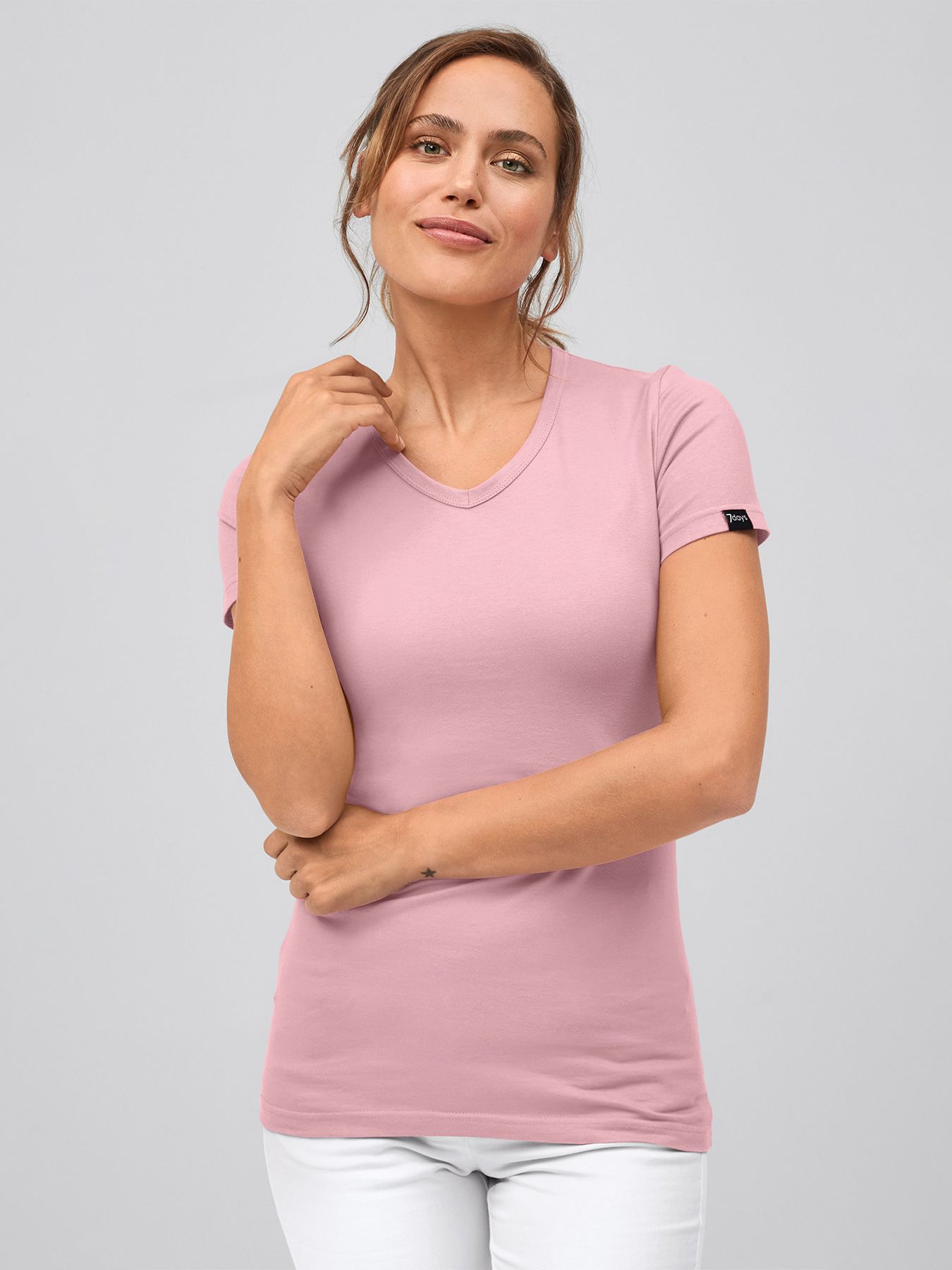 T-shirt femme à encolure V SPARTA , lavage à 60°