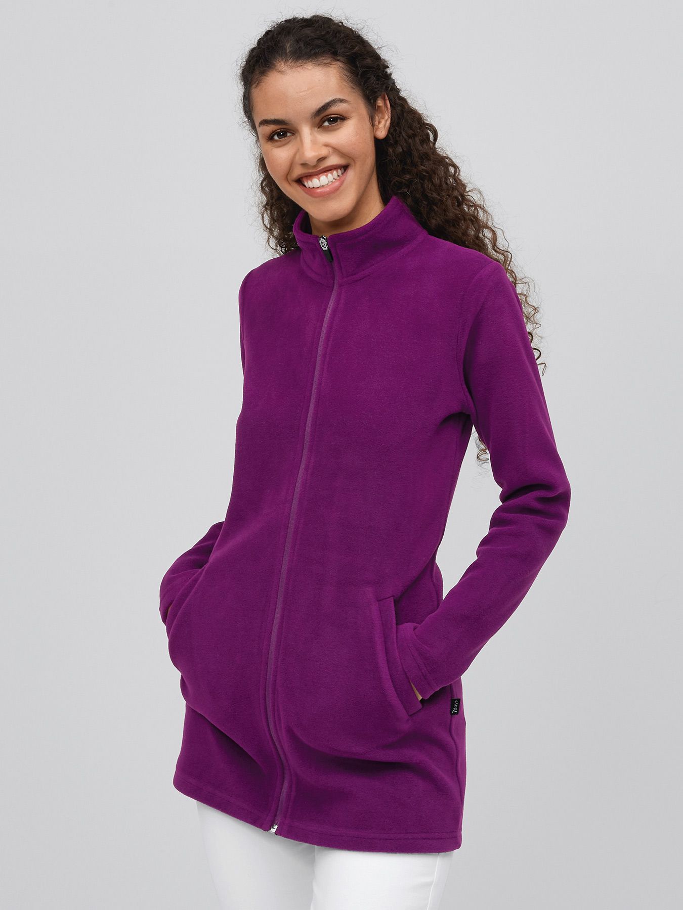 Femme Kiruna Veste Longue Polaire Femme Chandail à Glissière