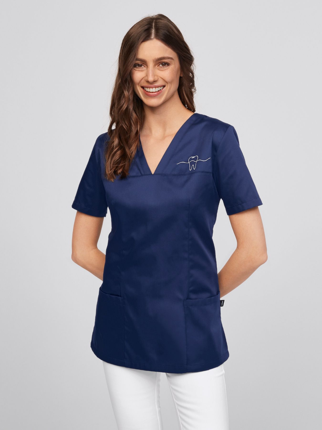 Tunique médicale facile à enfiler ROMA  – motif dent