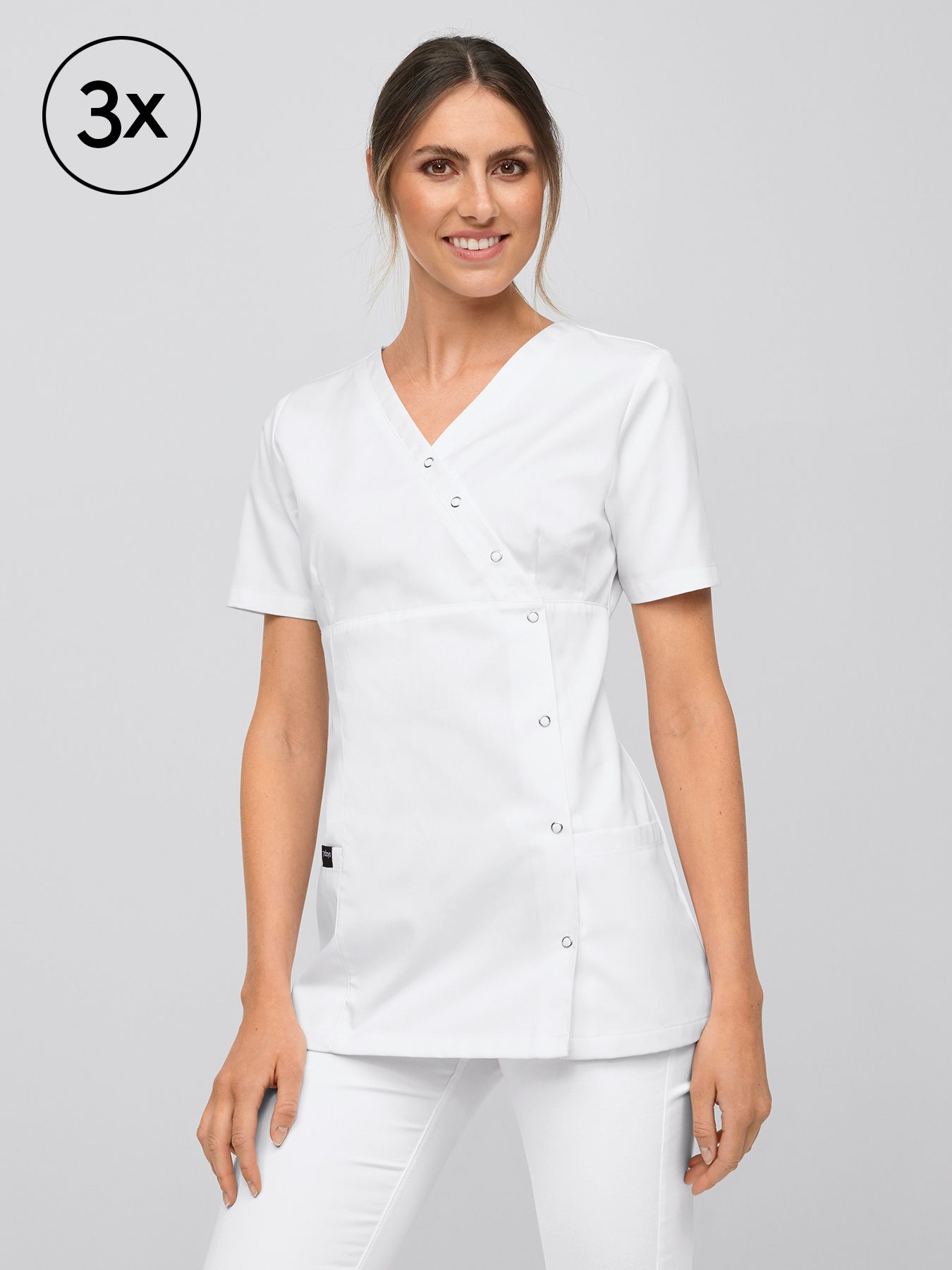 Blouse médicale LYON – lot de 3 – blanc