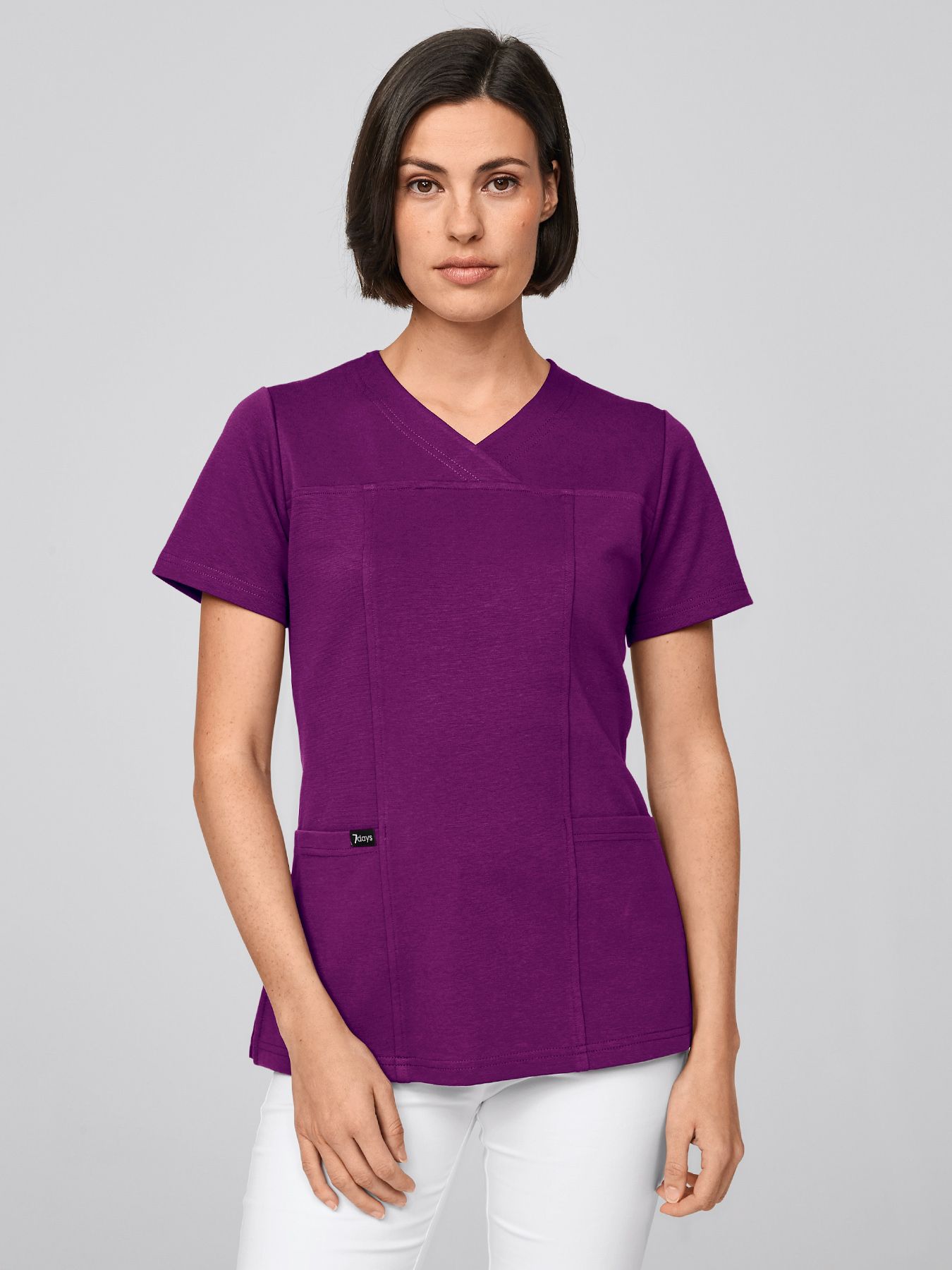 Tunique médicale en jersey à maille interlock PAOLA, lavage à 60°