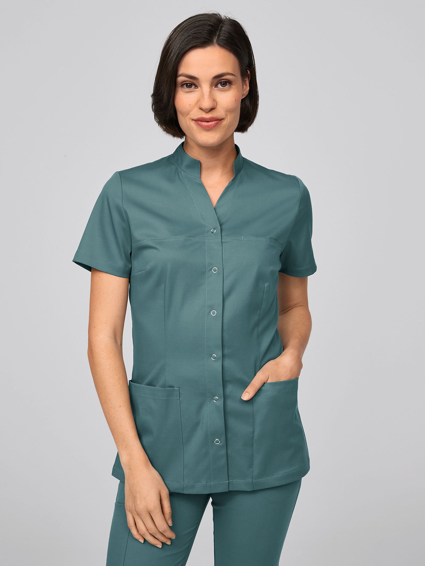 Blouse médicale femme en Lyocell (TENCEL™) VALLETTA - stretch