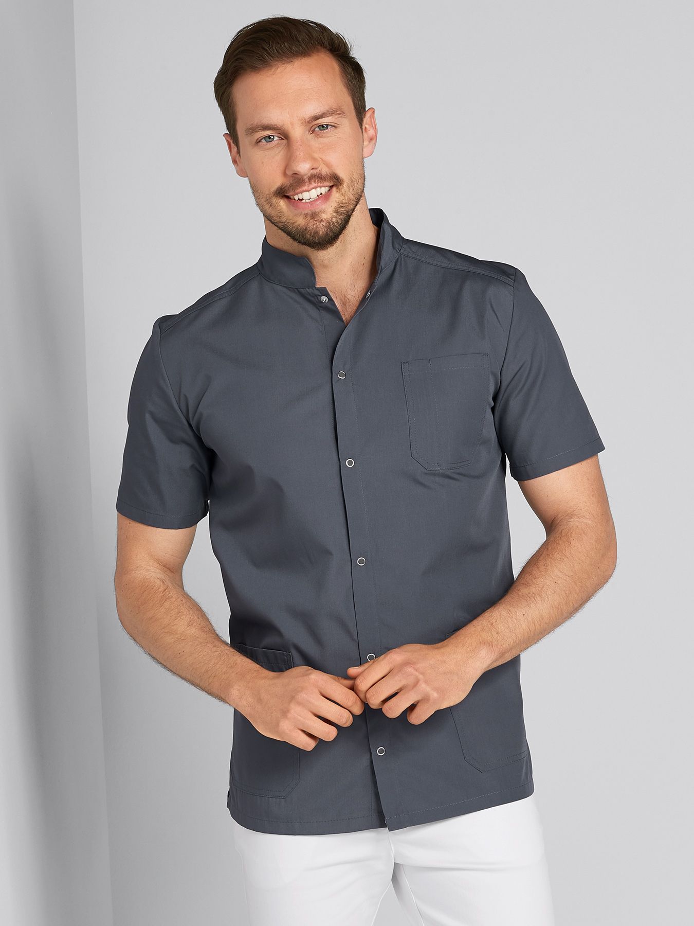 Blouse médicale avec boutonnière à pressions ARNES