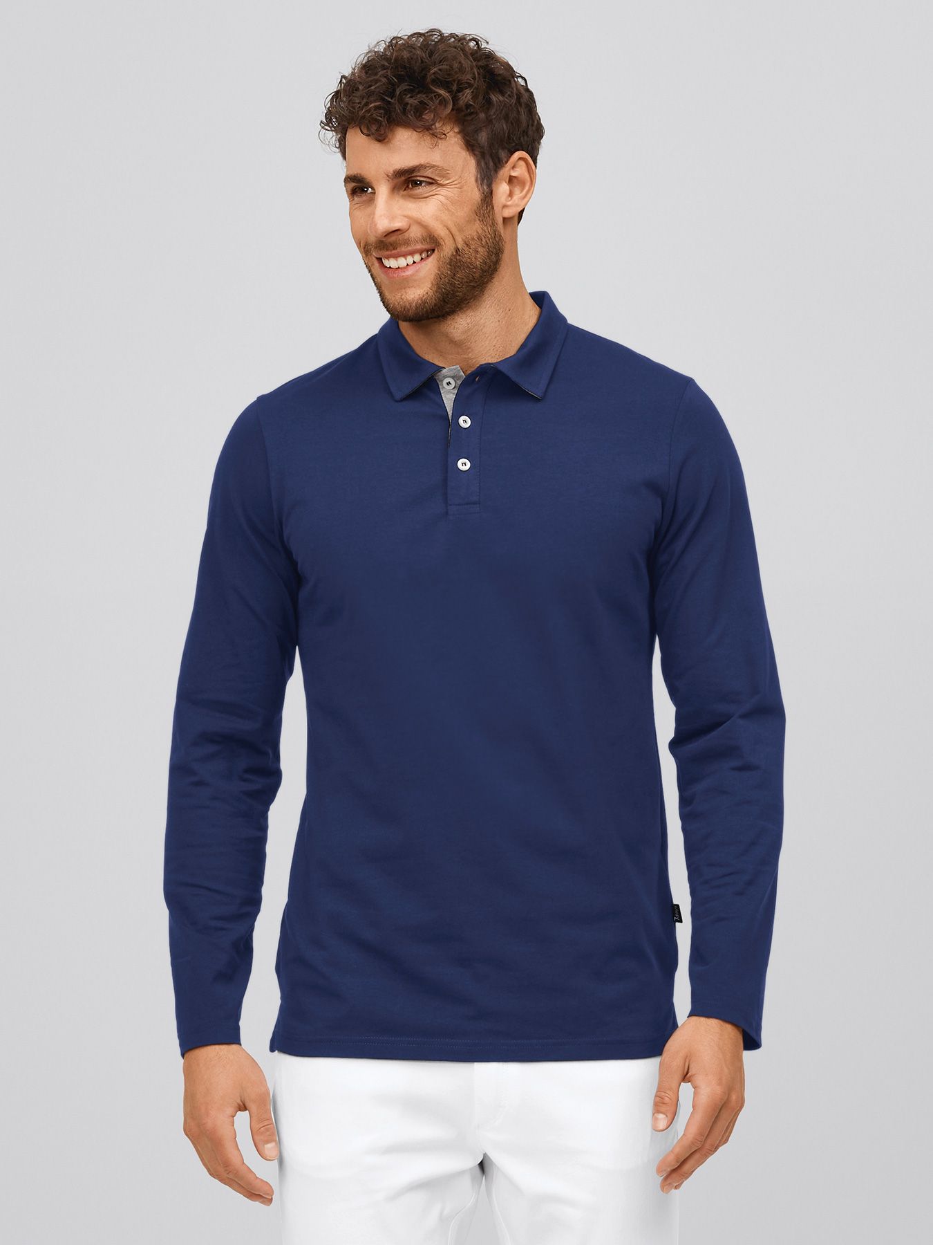 Polo homme en single jersey ALGIER – manches longues