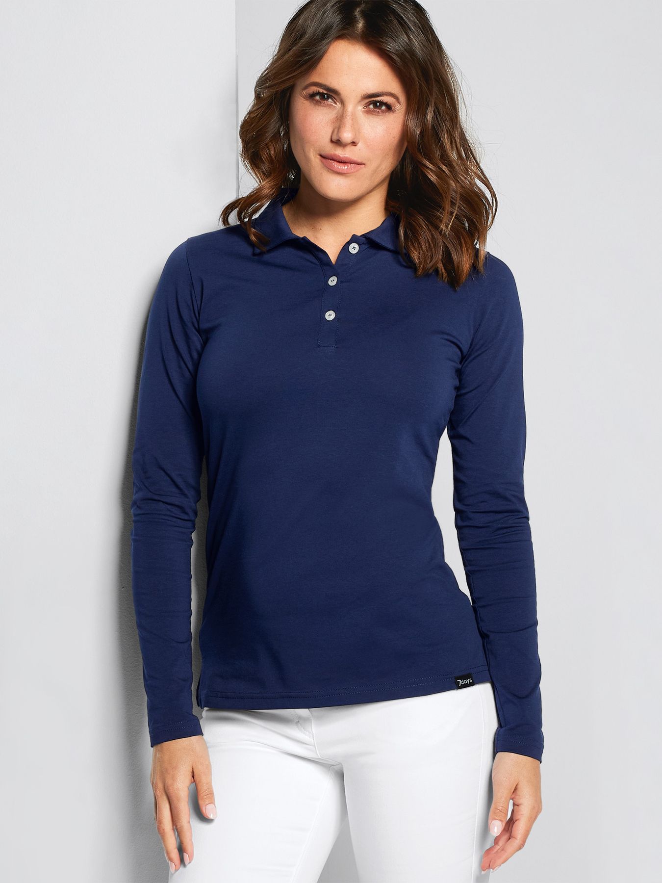 Polo femme à manches longues en single jersey LODI