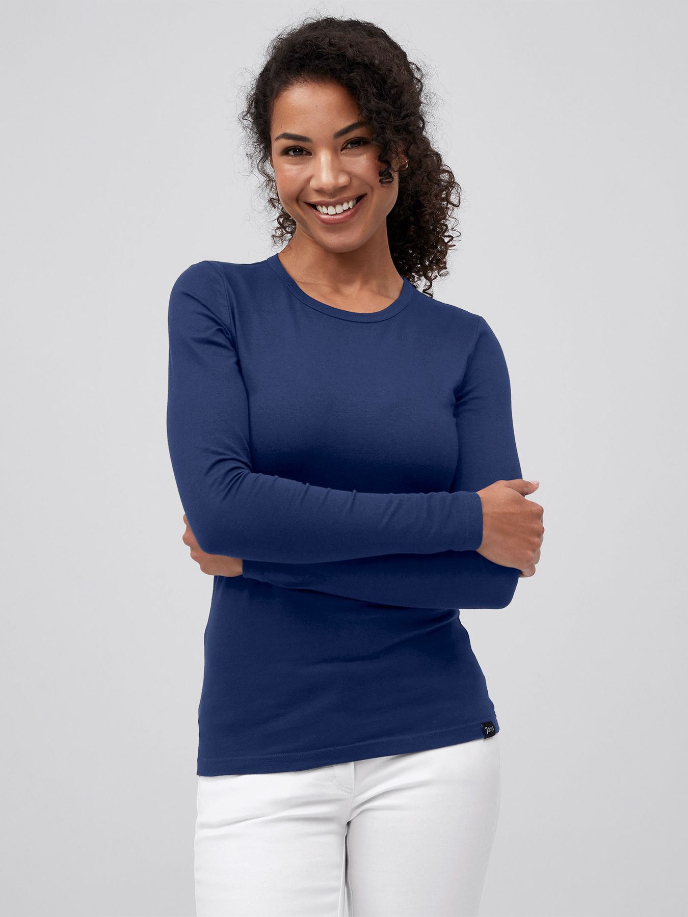 Shirt femme à manches longues MULDA, lavage à 60°