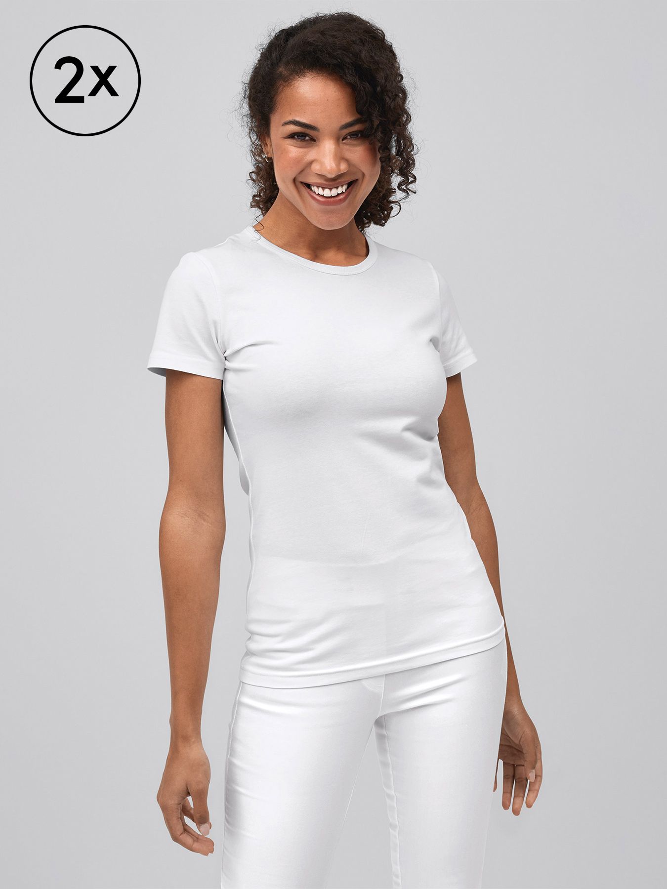 T-shirt femme – lot de 2, lavage 60°