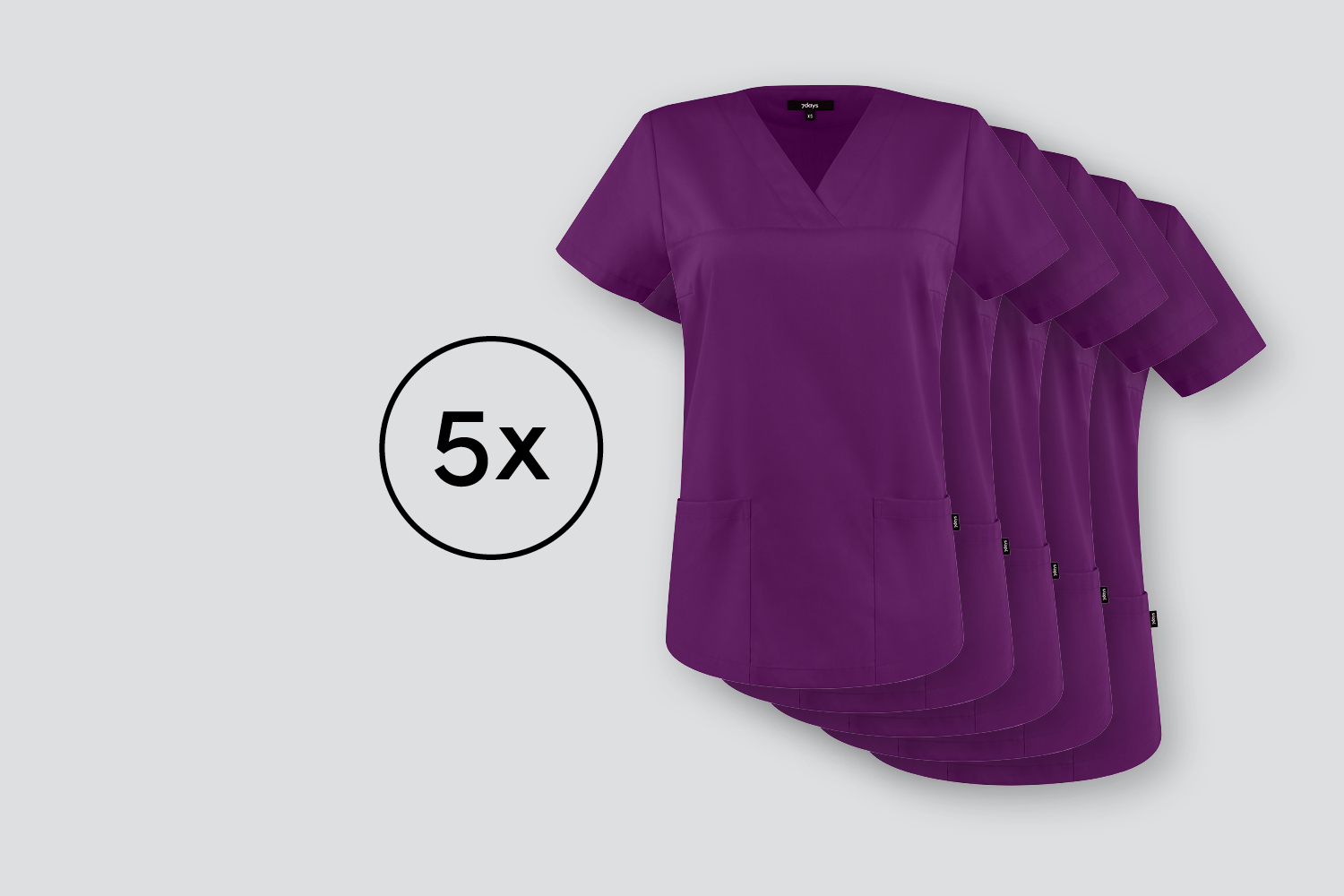 5 fois la même blouse de 7days en multipack
